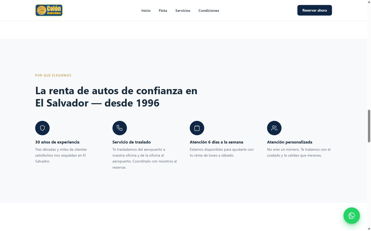 Colón Renta Autos: una sección con las razones para rentar con la empresa