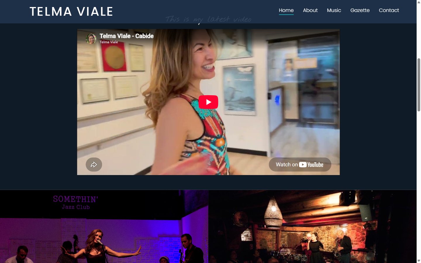Telma Viale: el video más reciente integrado en la página de inicio