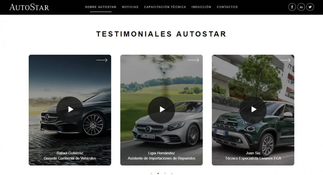 AutoStar: una sección de testimonios con entrevistas en video al personal de AutoStar