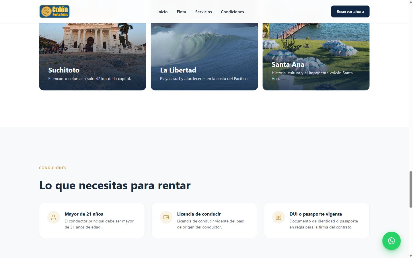 Colón Renta Autos: tarjetas de destinos y los requisitos de renta